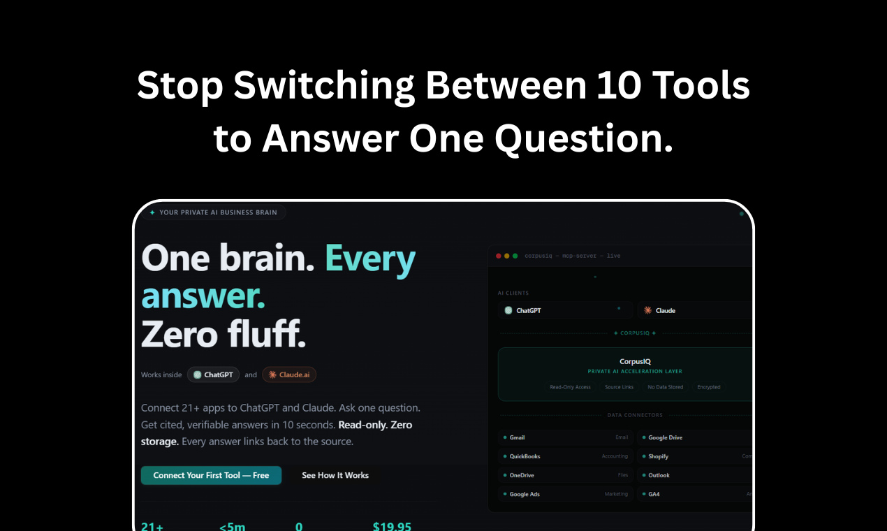 CorpusIQ — Private AI for Business data gallery image