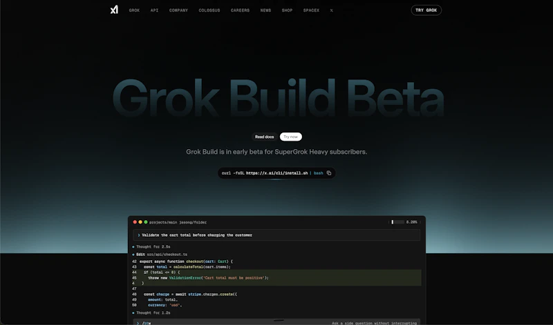 Grok Build screenshot 1