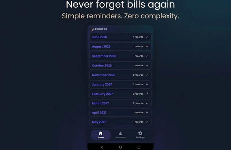 NeverMiss – Simple Bill Reminder screenshot 2