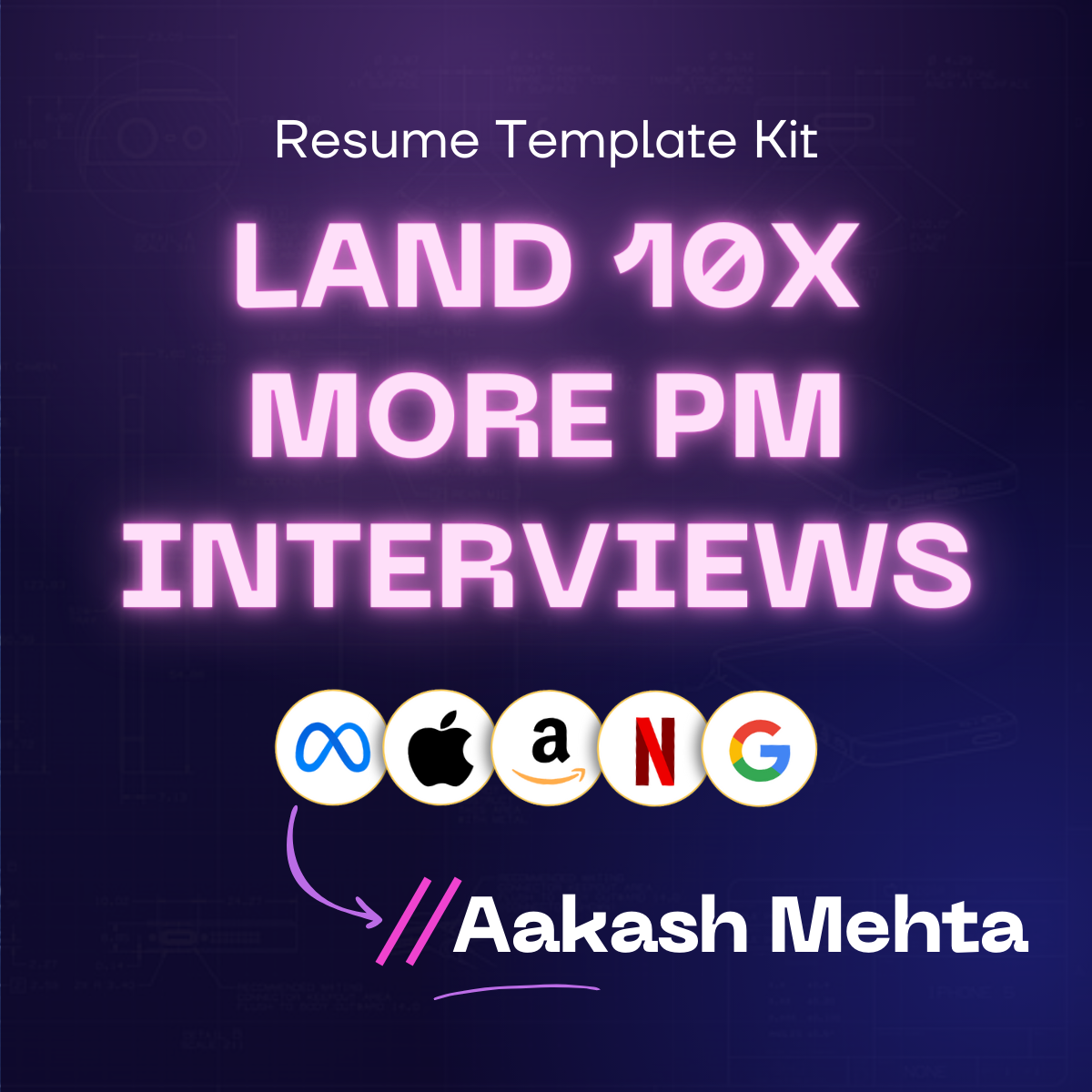 Tanah 10x Lebih banyak wawancara PM (Resume Kit)