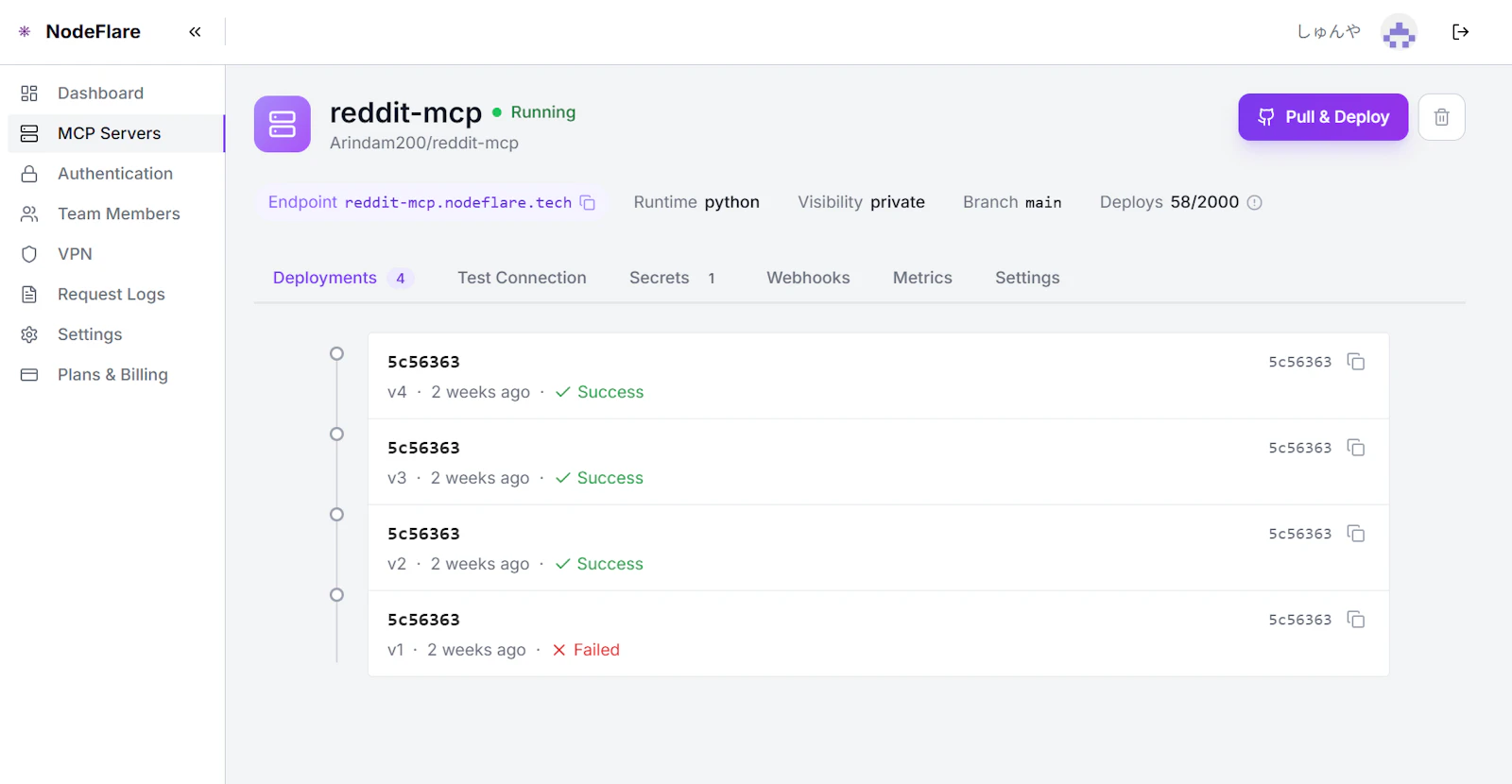 Nodeflare screenshot 3