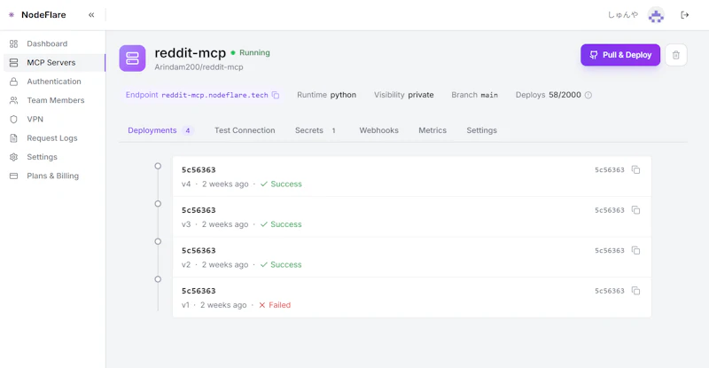 Nodeflare screenshot 3