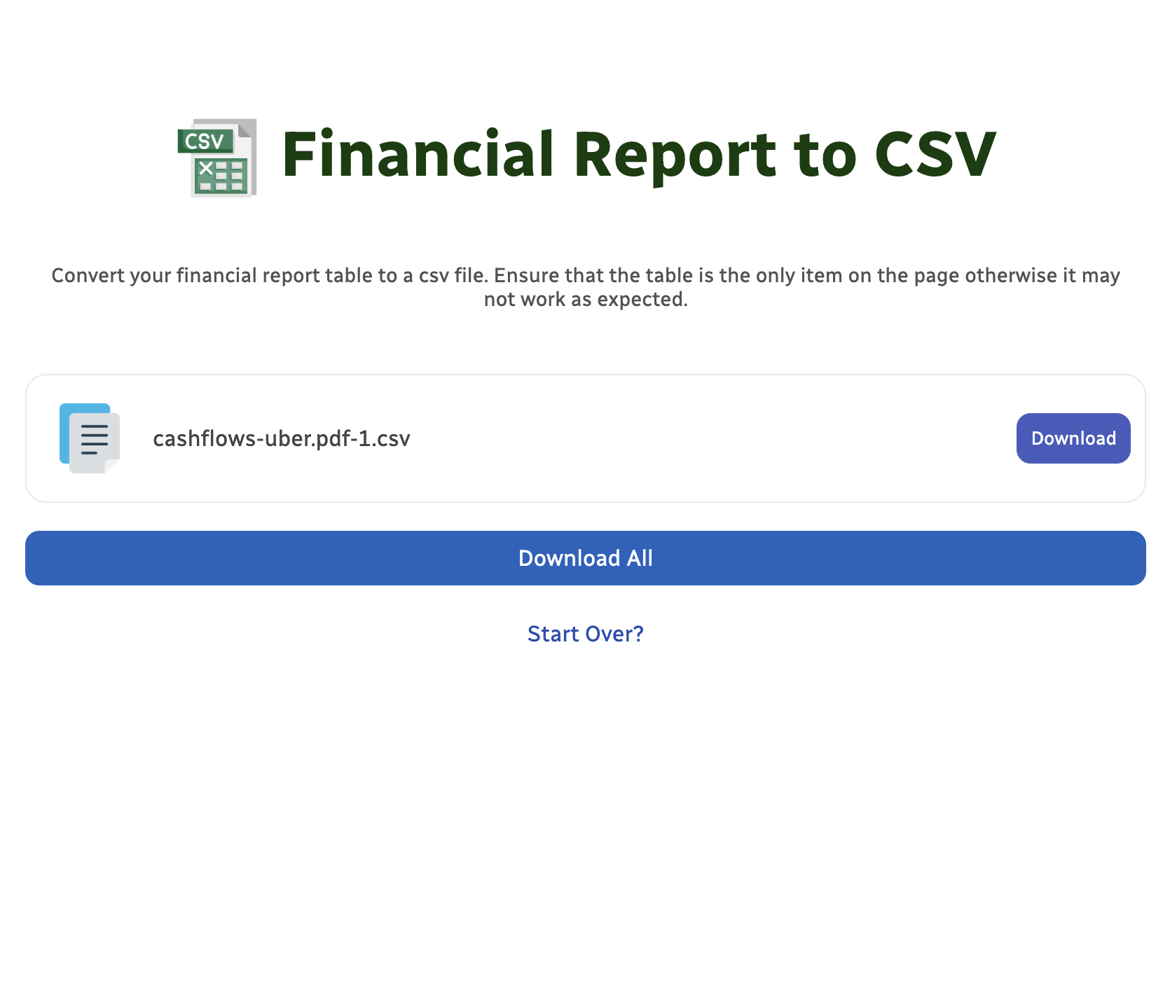 Report to CSV gallery image