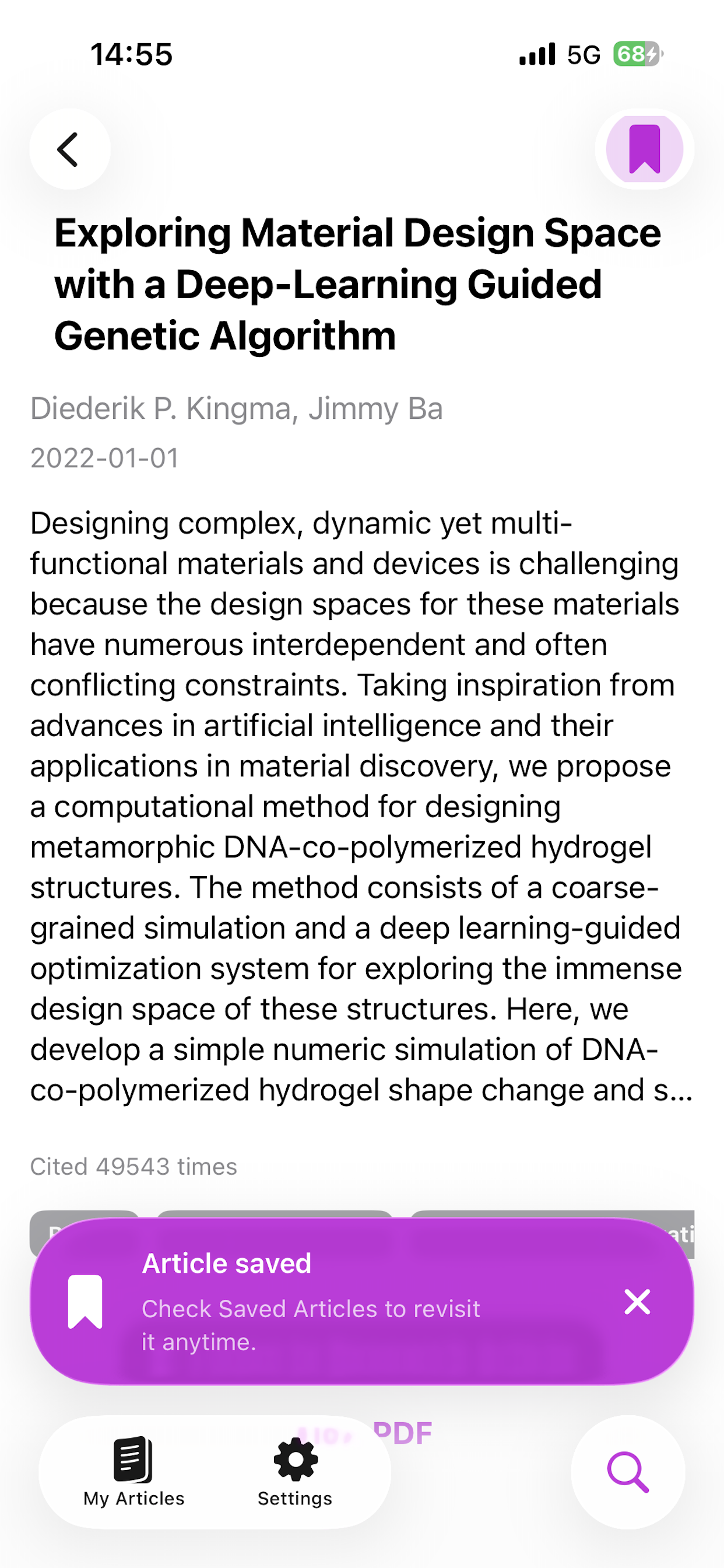 ReWave - Research as Podcasts (iOS) - Screenshot 4 showing product features and functionality