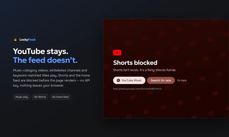 LockyFeed — a pause before the feed screenshot 2