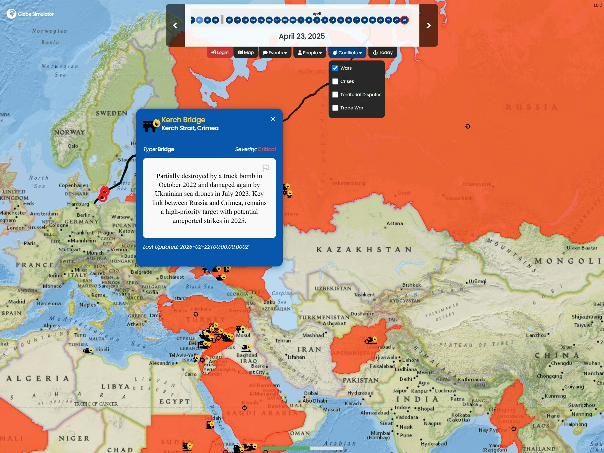 Média Simulateur de globe - Map-First News et IA Insights 3
