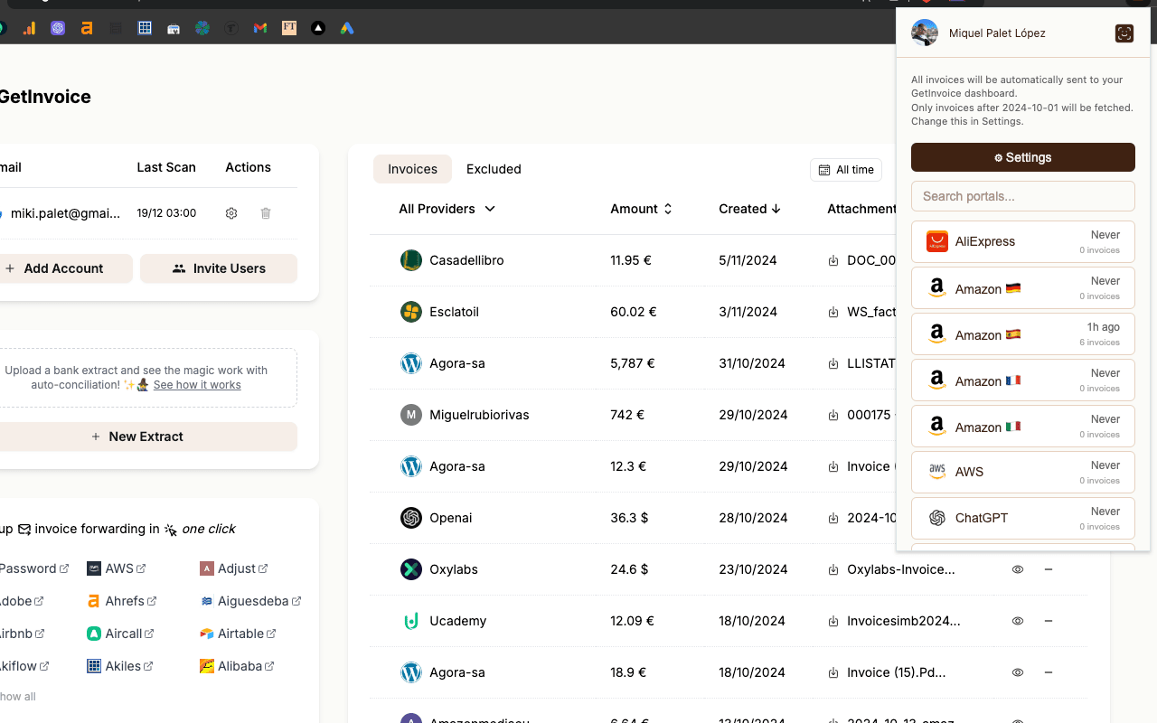 Getinvoice Chrome mở rộng media 4