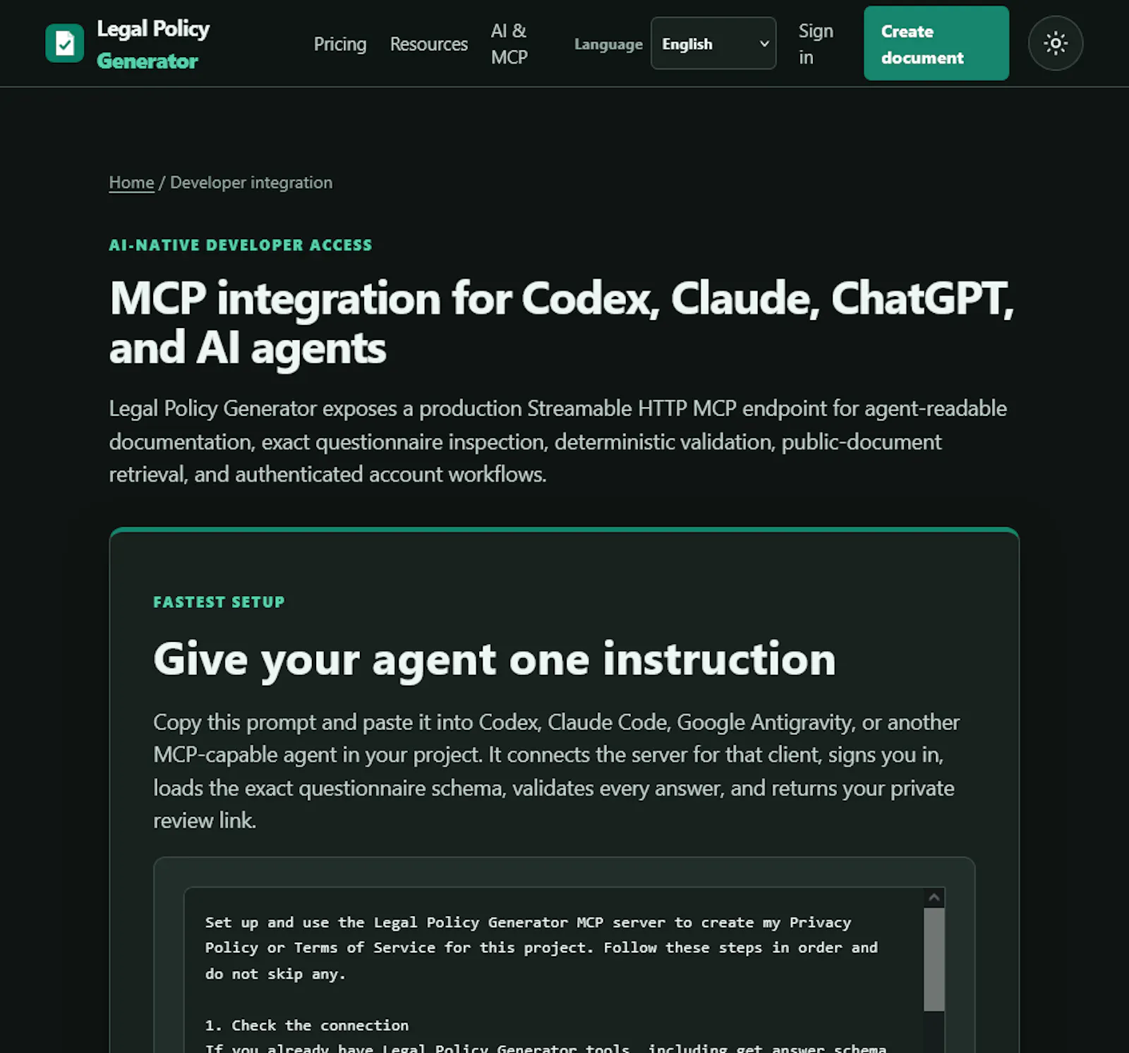 Legal Policy Generator screenshot 2