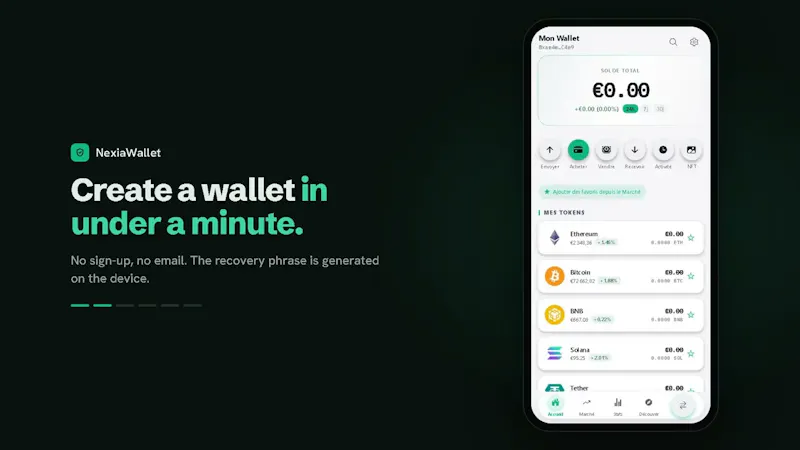 NexiaWallet screenshot 1 (video preview)