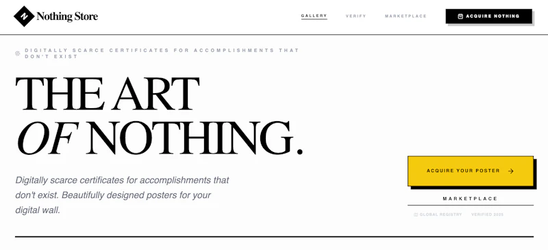 Digital Artifact Certificate screenshot 1