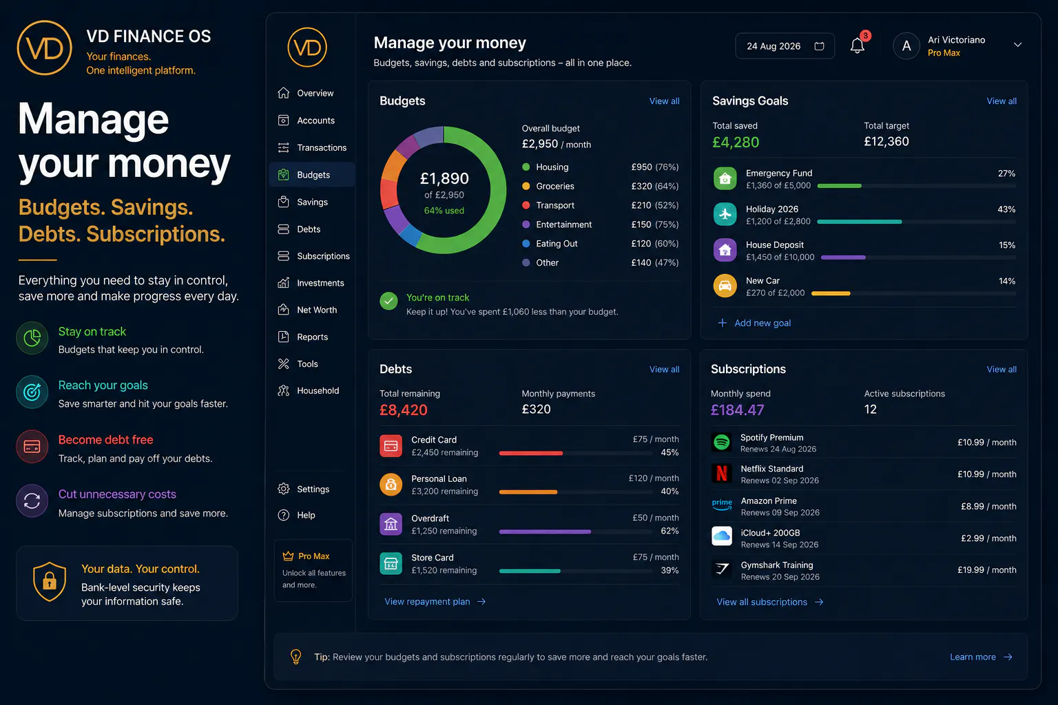 VD Finance OS gallery image
