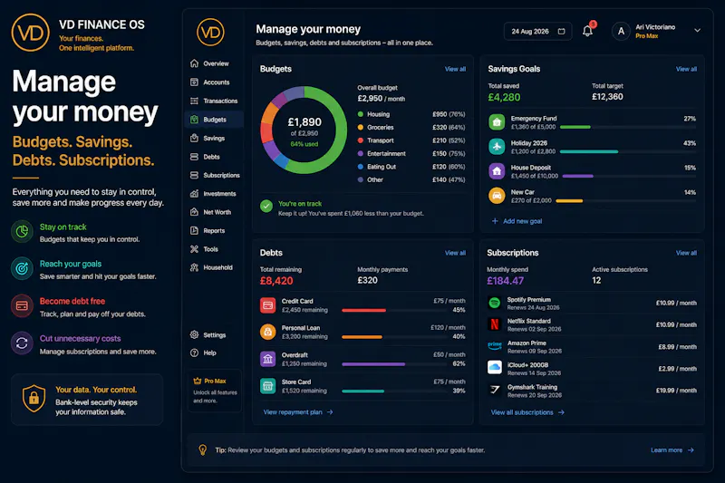 VD Finance OS screenshot 3