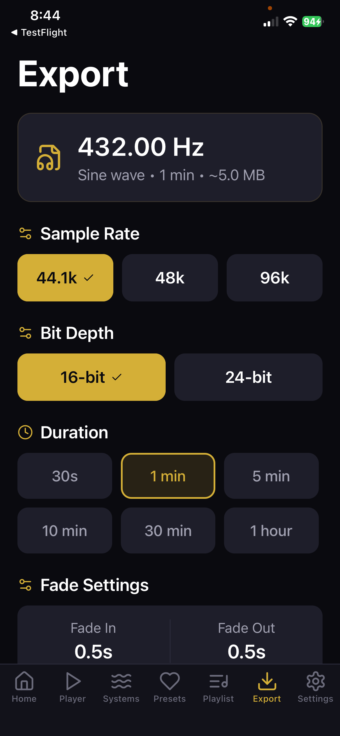 Golden Ratio & Tone Generator - Screenshot 5 showing product features and functionality