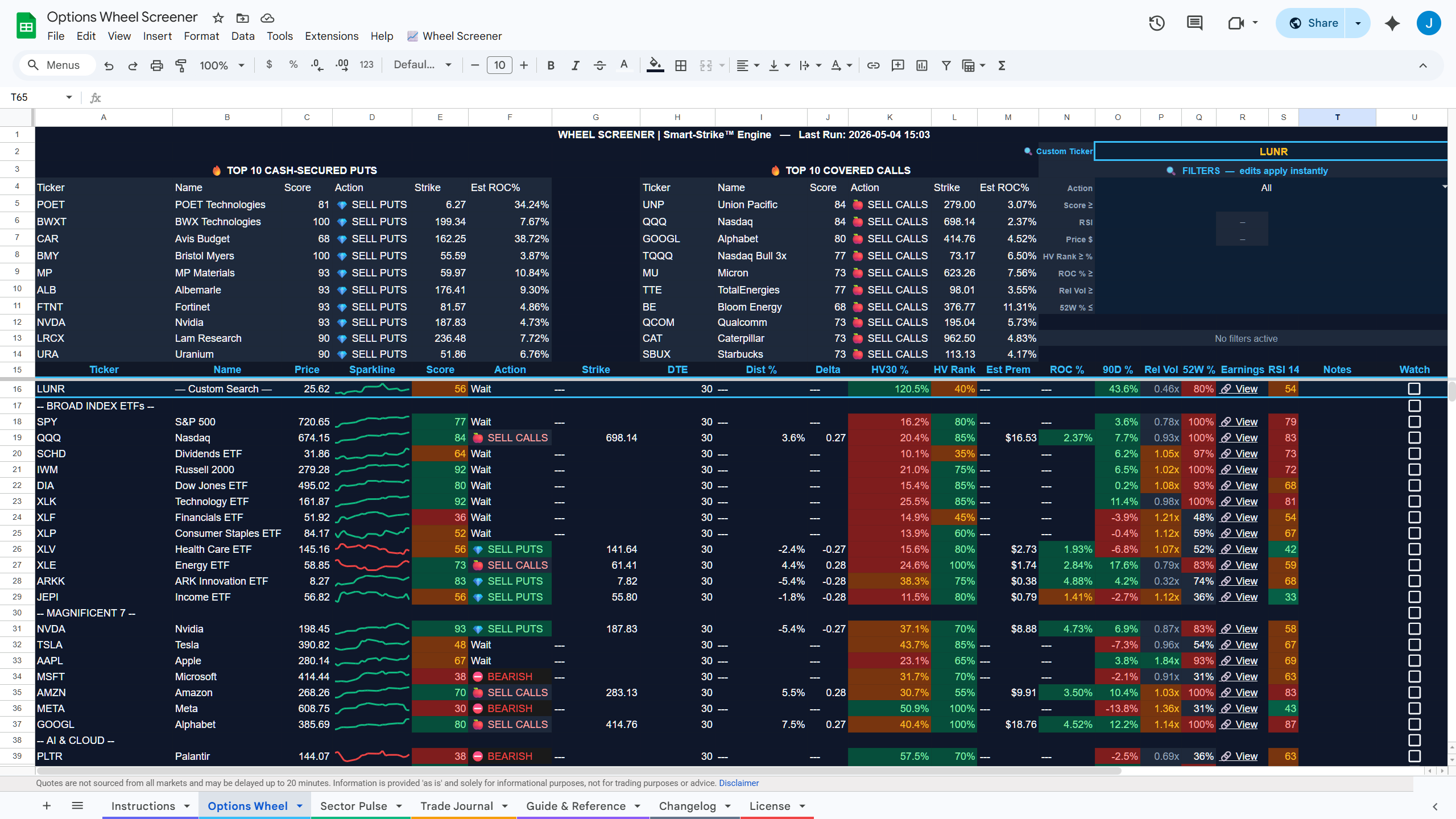 Options Wheel Screener gallery image