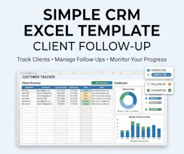Simple CRM Excel Template gallery image
