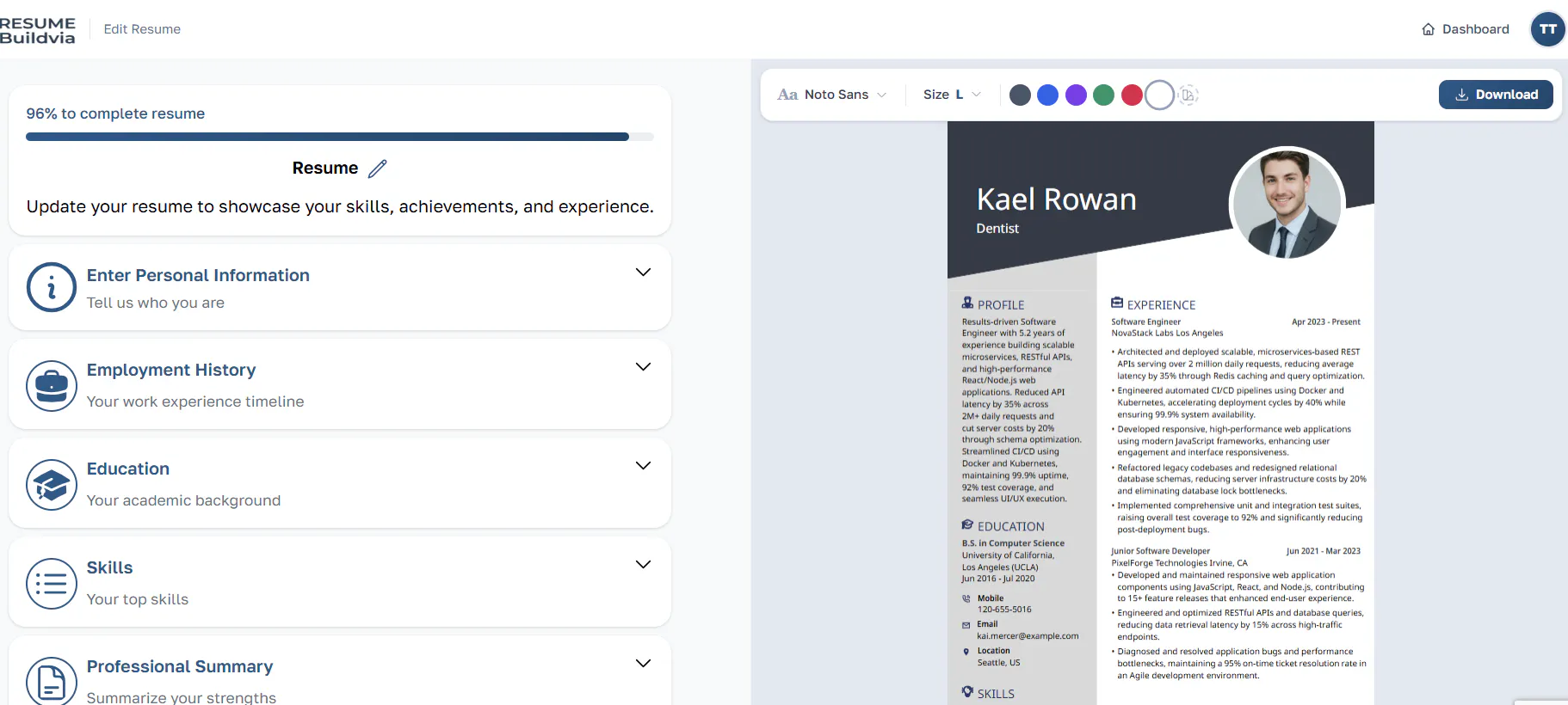 ResumeBuildvia gallery image