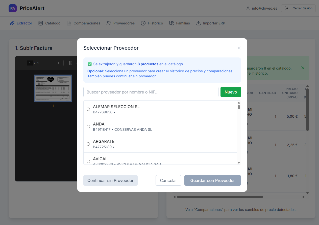 Pricealert. Alertas de subidas de Precio - Screenshot 2 showing product features and functionality
