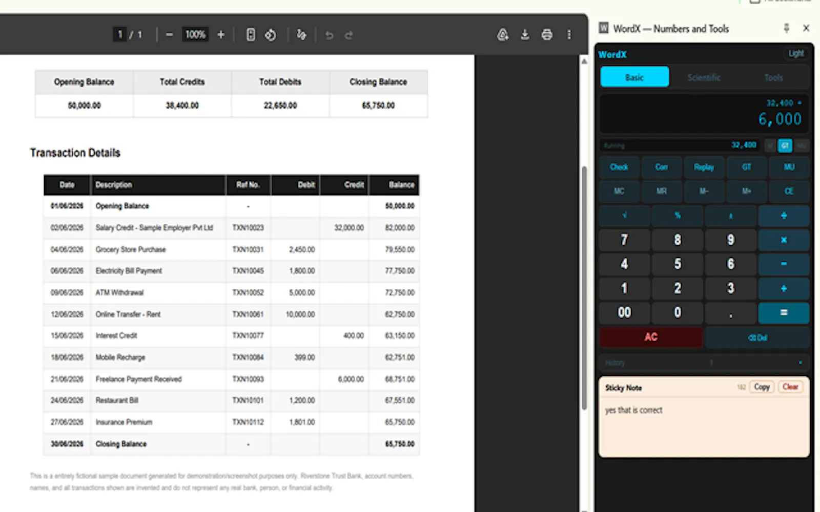 WordX - Numbers and Tools screenshot 3