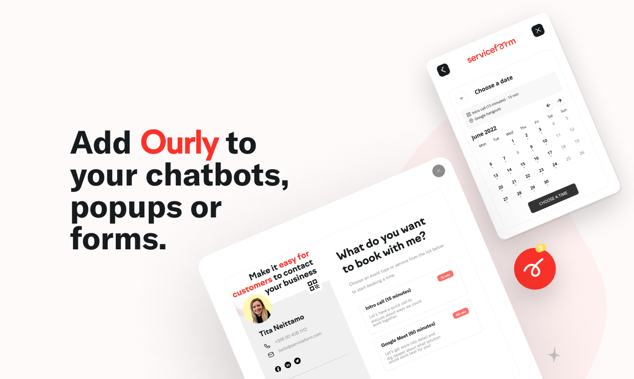 Ourly by Serviceform - A meeting scheduler made for lead generation media 5