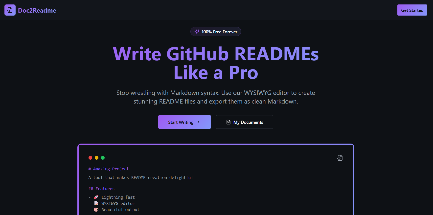 Doc2Readme gallery image