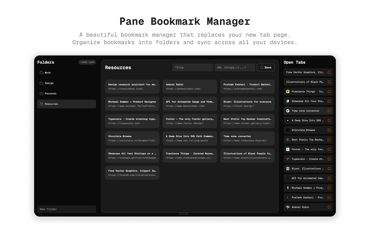 Pane - Bookmark Manager gallery image