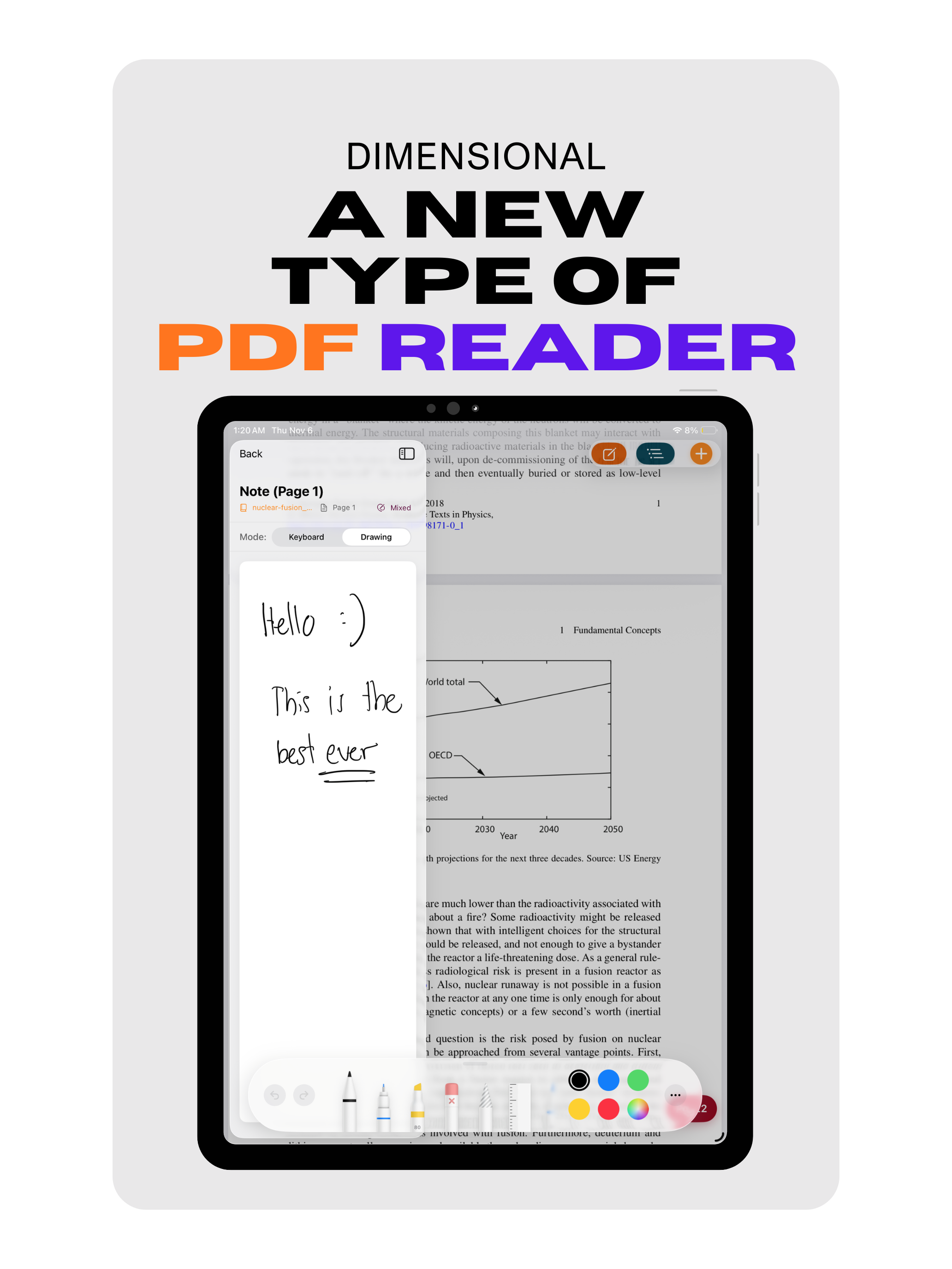 Dimensional - Main screenshot showing features and interface