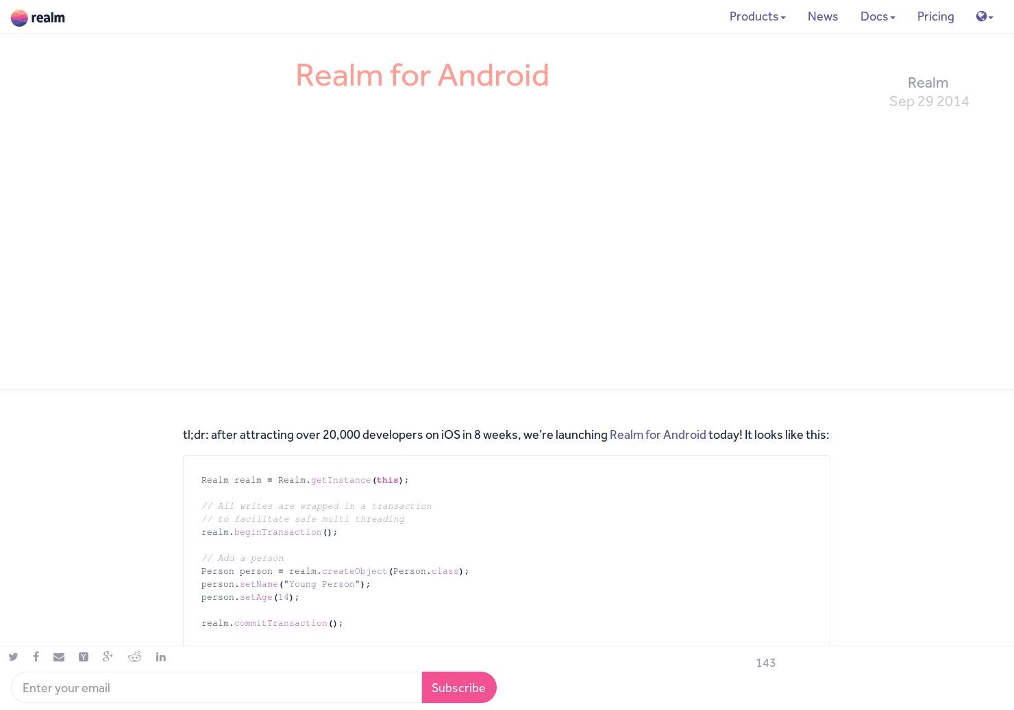 Realm for Android