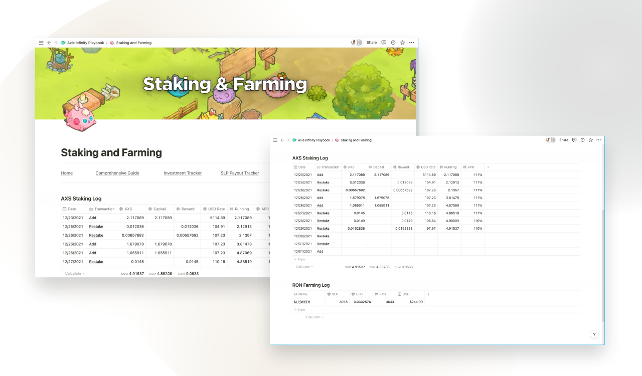 Notion Axie Infinity Playbook gallery image