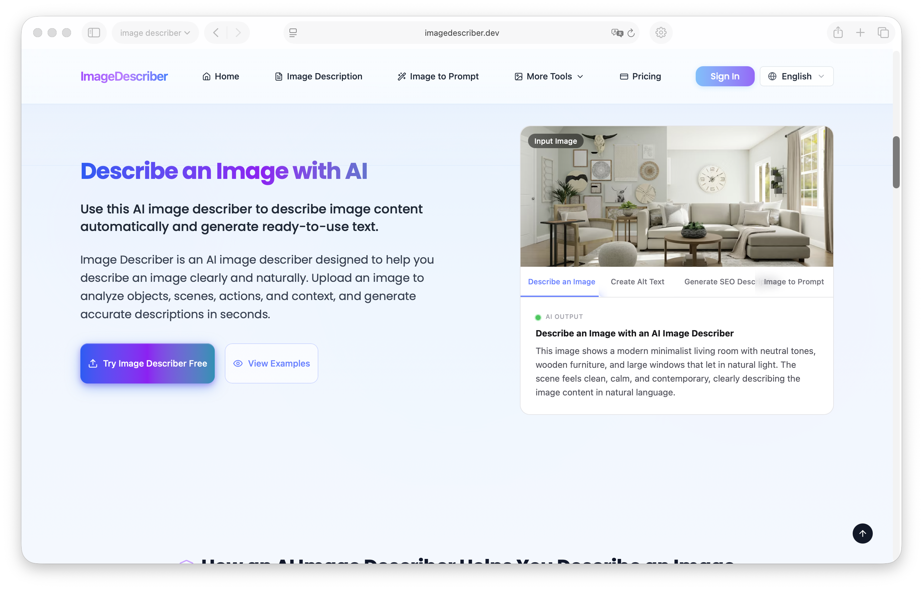 Image Describer gallery image