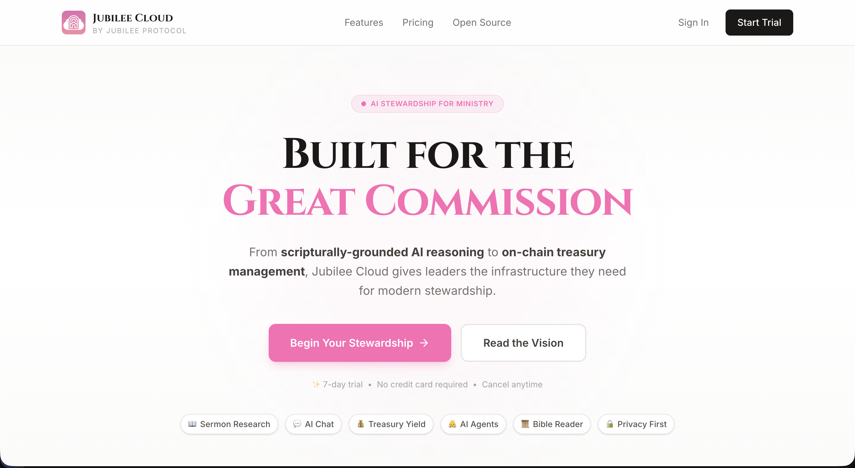 Jubilee Cloud - Main product screenshot demonstrating key features and user interface