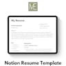 Notion Resume Template