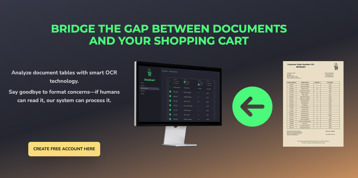 doc2cart - #pdfprocessing #documentanalysis #ecommerce #apitools 미디어 2