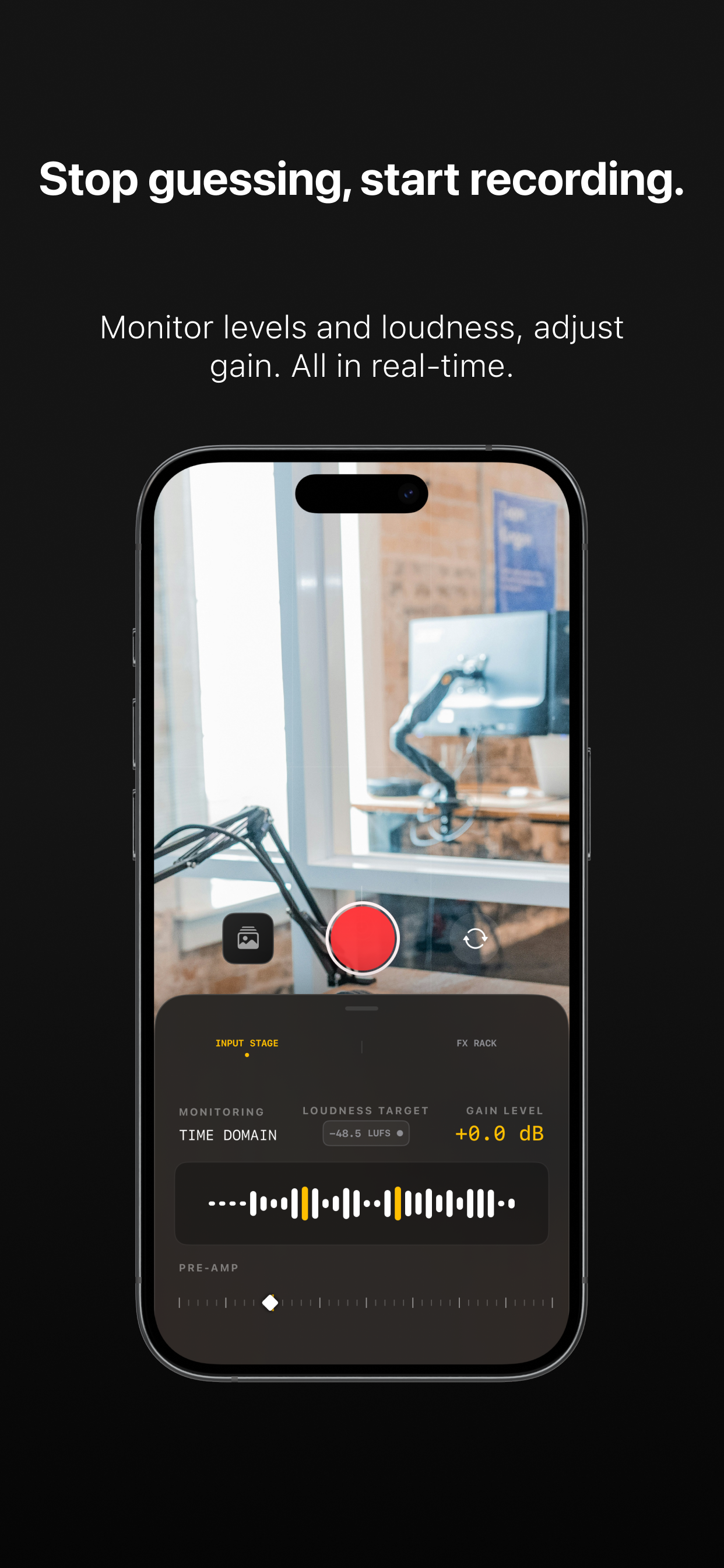 aetherCam - Main product screenshot demonstrating key features and user interface