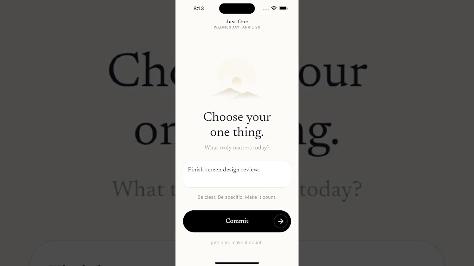 Just One screenshot 1 (video preview)