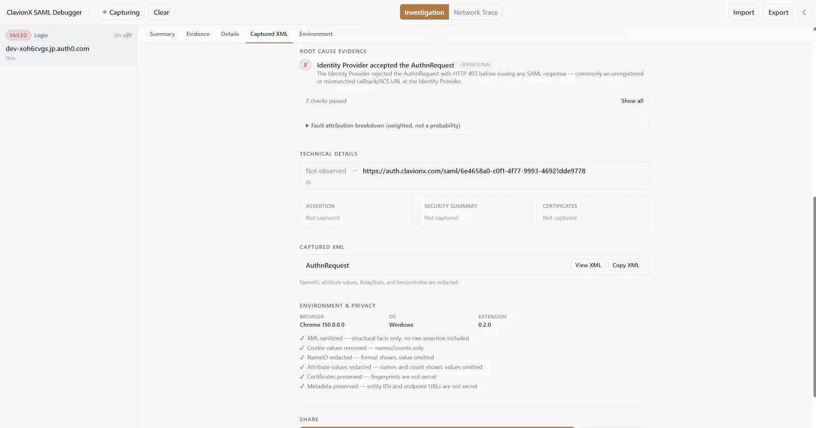 SAML Debugger by ClavionX screenshot 2