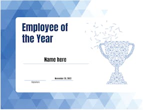 Employee Award Certificate Generator gallery image