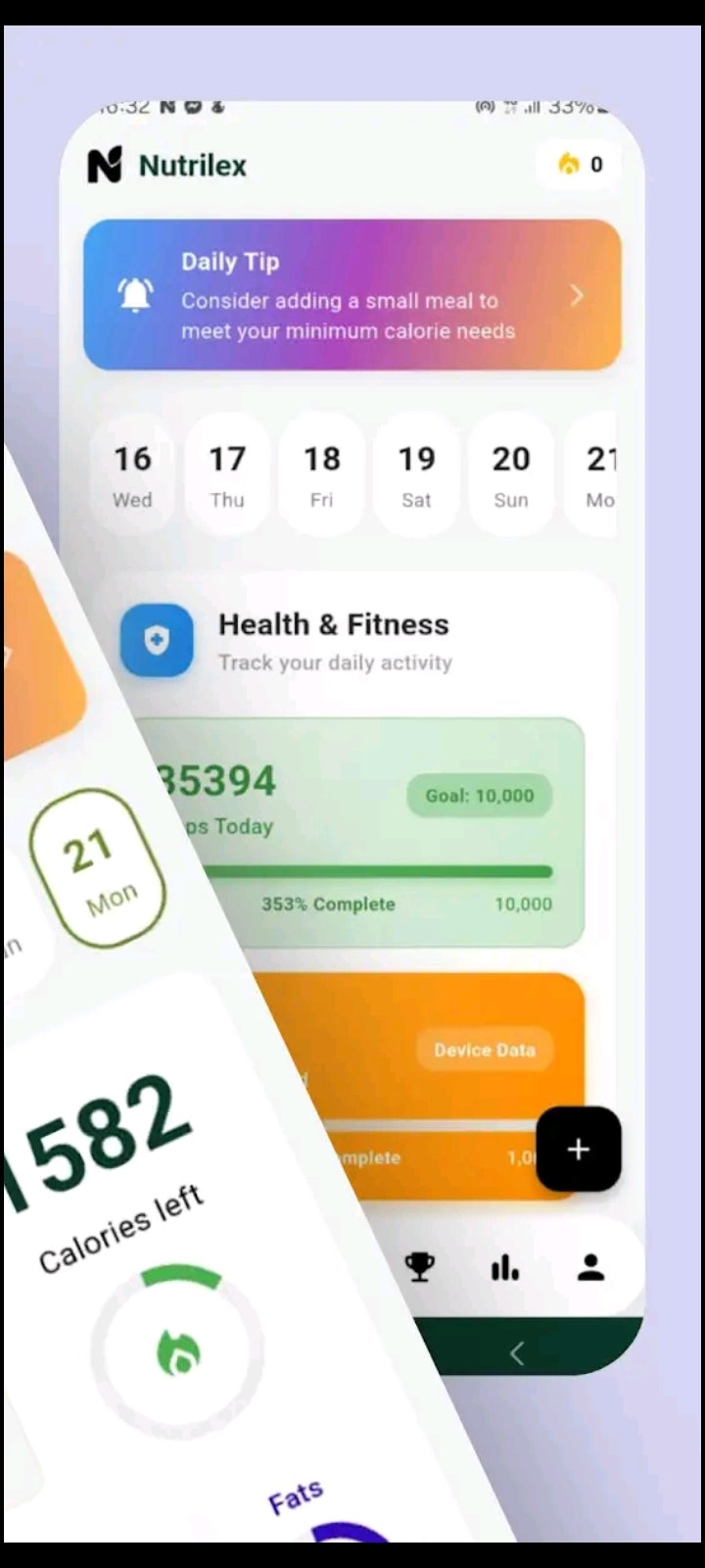 Mídia 5 de NutRilex - rastreador de nutrição movido a IA - Nutrição e rastreador de macros