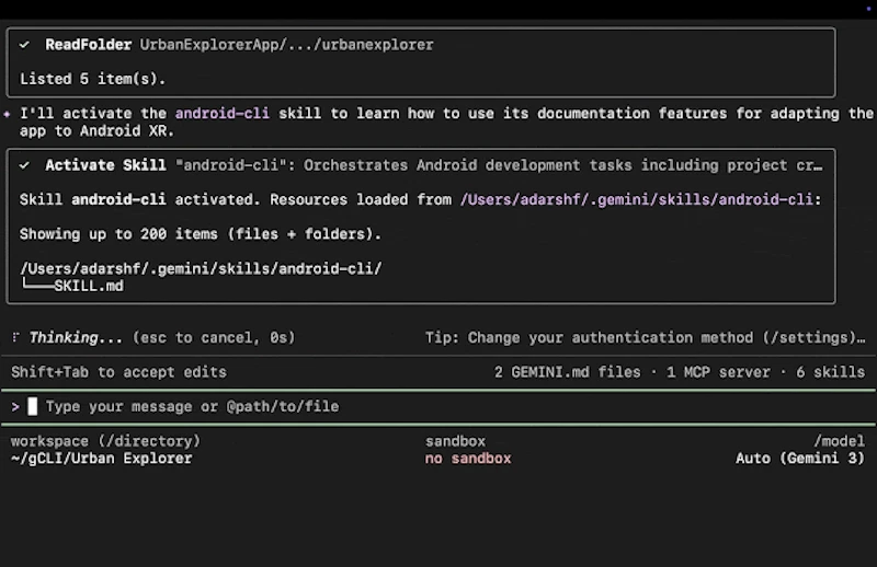 Android CLI screenshot 6