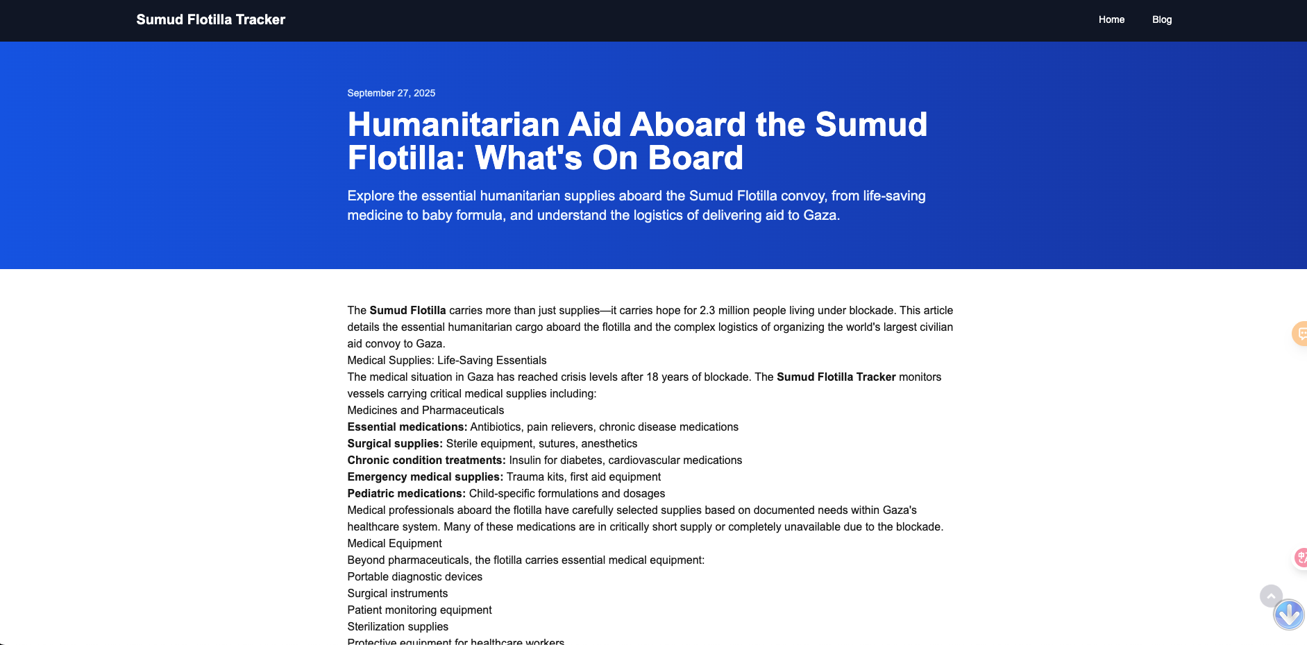 Média Sumud Flotilla Tracker - Surveillance en temps réel de la mission d'aide à Gaza 1