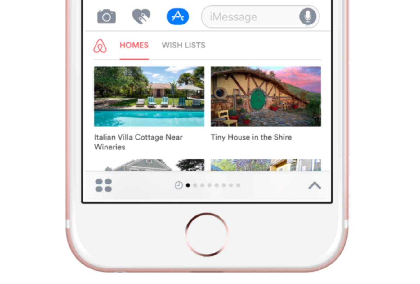 Airbnb iMessage App media 1
