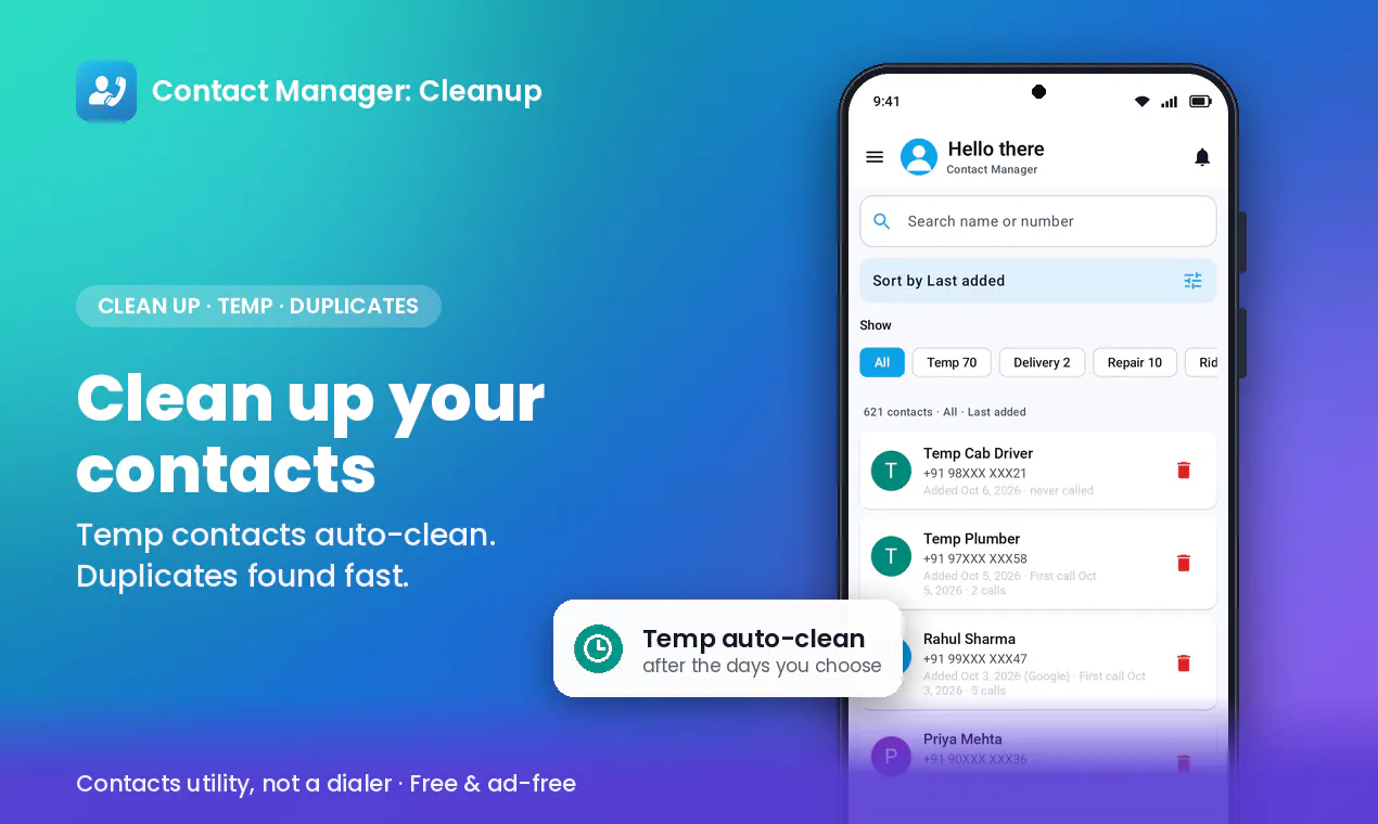 Contact Manager: Cleanup gallery image