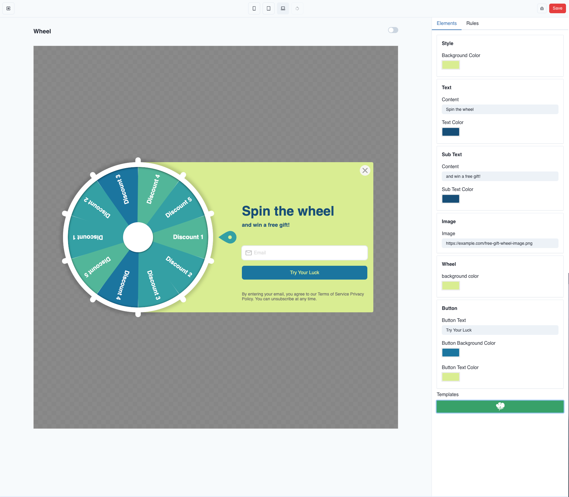 Widgetify: rumah unsur shopify ui media 2