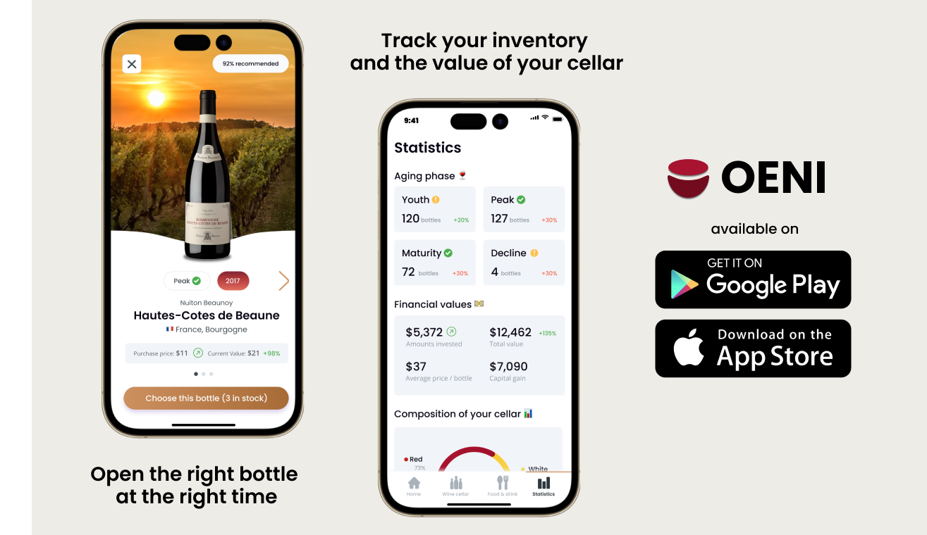 Média Oen - Gérez votre cave à vin et ouvrez vos bouteilles à leur apogée 2