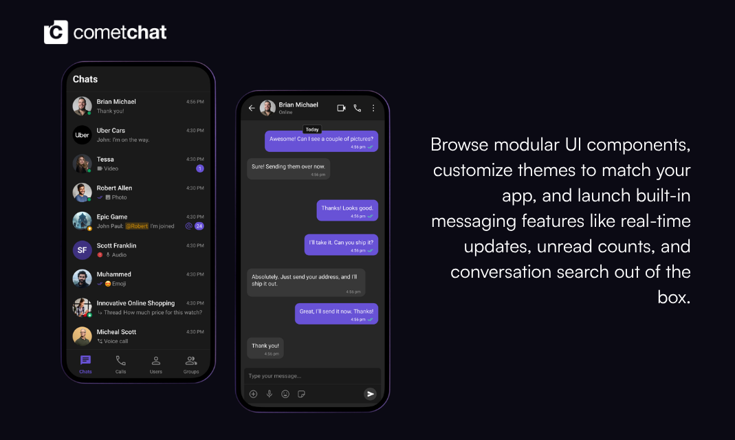 Production Ready UI Kits by CometChat gallery image