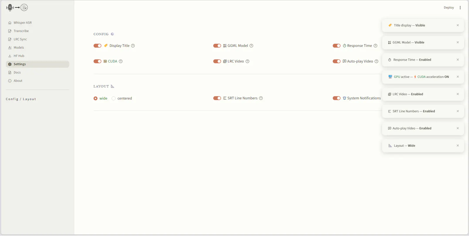 Whisper ASR screenshot 10