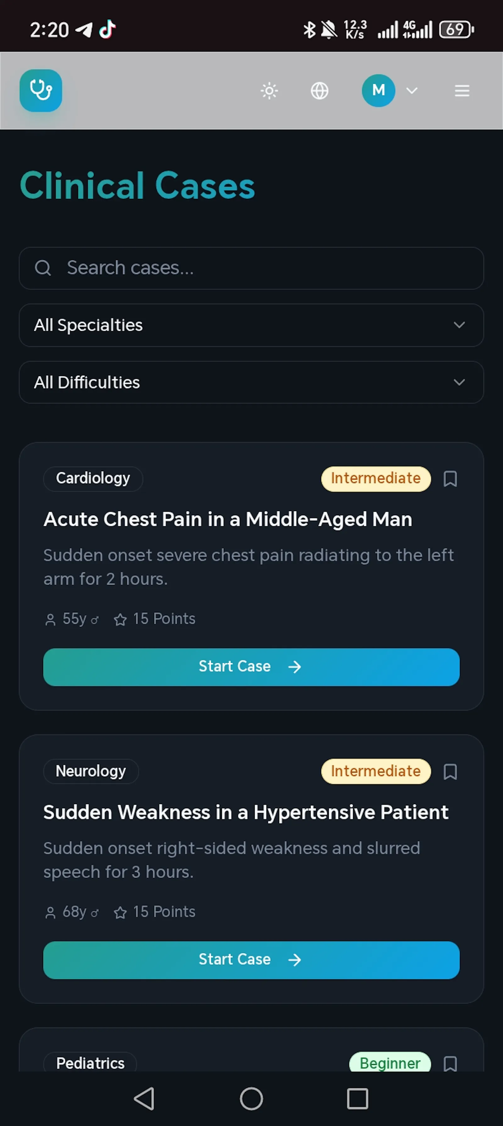 Clinical Case Hub screenshot 2