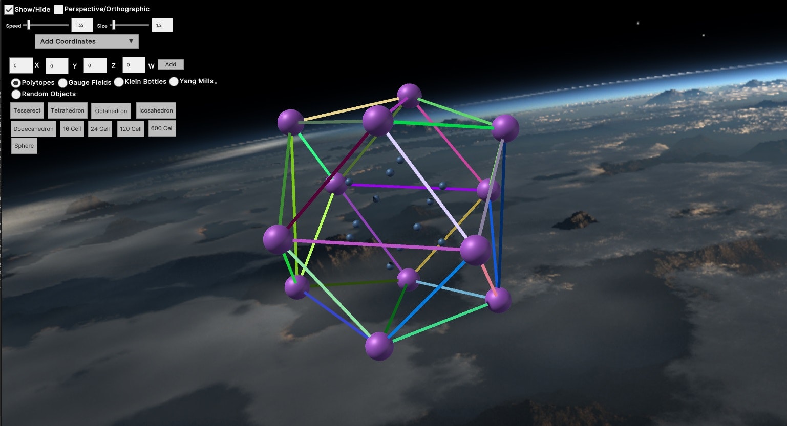 4D Visualization Simulator using Unity3D gallery image