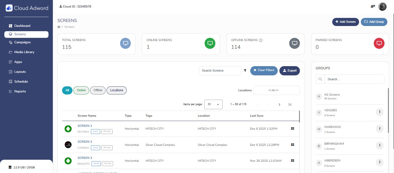 Cloud Adword - Screenshot 2 showing product features and functionality