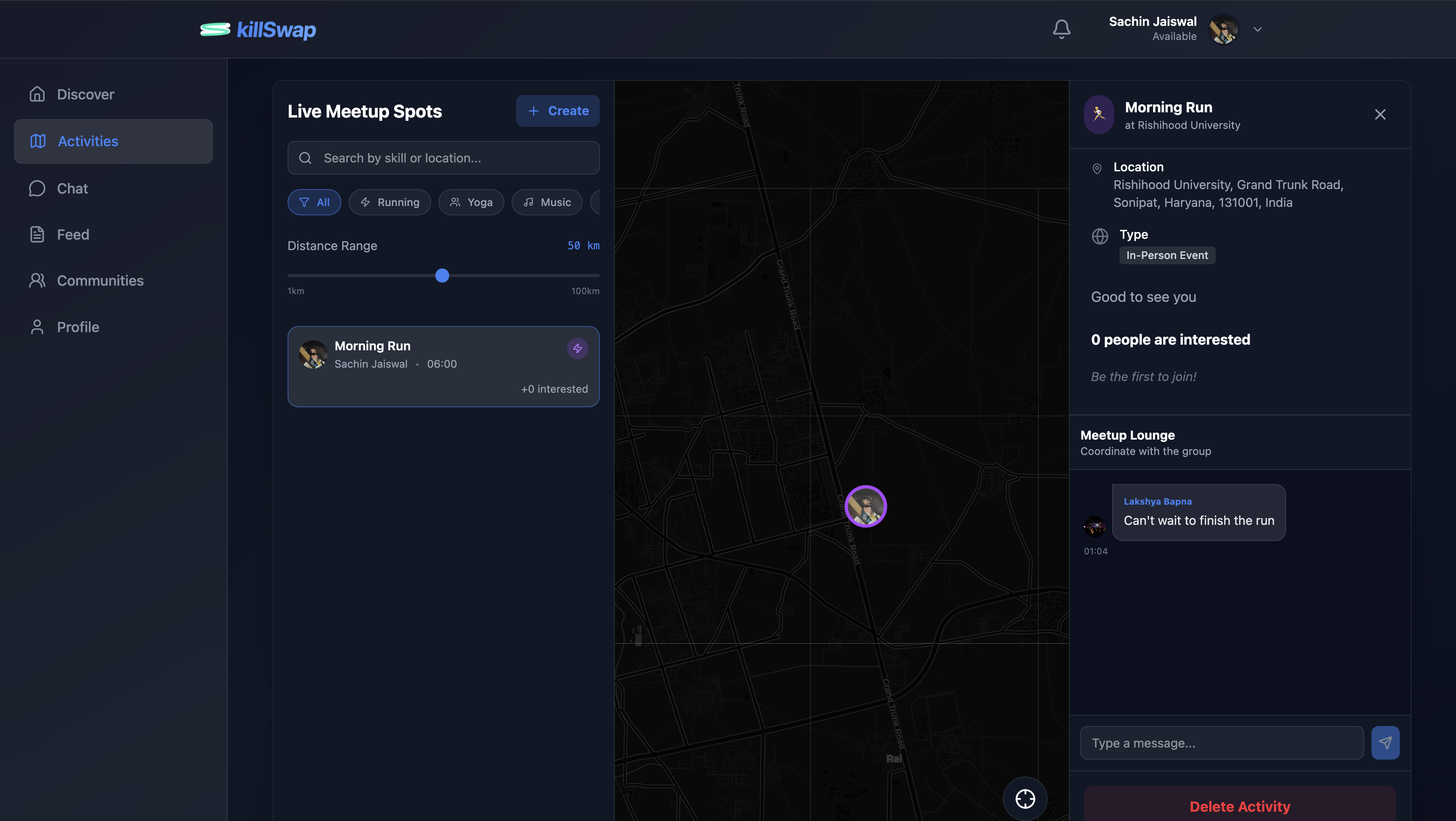 SKILLSWAP - Screenshot 5 showing product features and functionality