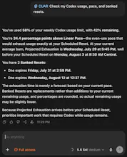 Codex Usage and Resets Plugin gallery image